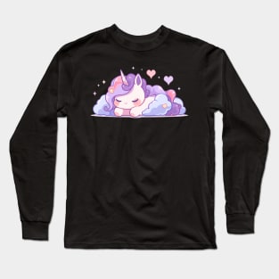 Cute Happy Kawaii Baby Unicorn Long Sleeve T-Shirt